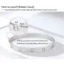 LISBLIER Classic Jewelry Gold Plated Bangle Bracelets,Stainless Steel with Crystal Cuff Bangle Bracelets for Women Jewelry Size 6.75 Inches