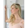 Mariell Dainty 14K Rose Gold Cubic Zirconia Halo Teardrop Pear-Shaped Dangle Earrings - Bridals & Formals