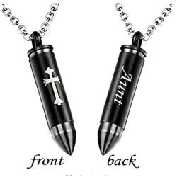 MEMORIALU Celtic Cross Bullet Urn Necklaces for Ashes Cremation Jewelry Keepsake Memorial Pendant