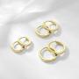 GULICX 3 Pairs Sterling Silver Small Hoop Stud Earrings Cubic Zirconia Cuff Earrings, Tiny Cartilage Huggie Hoop Sleeper Earrings Ball Earrings Piercing Jewellery for Women Girls