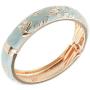 UJOY Cloisonne Indian Bangle Colored Crystal Gold Plated Hinge Cuff Bracelet Hollowed Bird Enamel Jewelry Gift 55C49