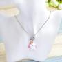 na 3 Pcs/Set Cartoon Necklaces French Fries Hot Dog Bread Hamburger Pendant Best Friends Unicorn Necklace Christmas BFF Sets Jewelry (Unicorn)