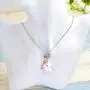 na 3 Pcs/Set Cartoon Necklaces French Fries Hot Dog Bread Hamburger Pendant Best Friends Unicorn Necklace Christmas BFF Sets Jewelry (Unicorn)