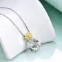 AOBOCO Sunflower Pendant Necklace for Women Sterling Silver, You Are My Sunshine Birthday Jewelry Gift for Daughter Girlfriend