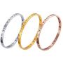 VNOX Stainless Steel Roman Numeral Bangle Bracelet Necklace Stud Earrings Women Grils Jewelry Set