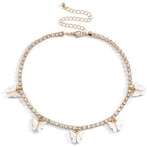 Ingemark Sweet Lolita Pendant Choker for Women Girls Simple Tennis Chain Choker Necklace