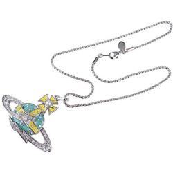 Vivienne Westwood Large blue meteor necklace with exclusive box and paper bag