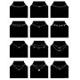 Ofeiyaa 12/16pcs Chain Gold Bead Necklace Coin Moon Star Pearl Pendant Chain Choker Multilayer Necklace Leather Cord Set for Women Men Adjustable Gold Tone
