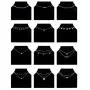 Ofeiyaa 12/16pcs Chain Gold Bead Necklace Coin Moon Star Pearl Pendant Chain Choker Multilayer Necklace Leather Cord Set for Women Men Adjustable Gold Tone