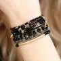 RIAH FASHION Bohemian Beaded Multi Layer Versatile Statement Bracelets - Stackable Stretch Strand Cuff Bangles Sparkly Crystal, Natural Stone, Wood Bead RIAH FASHION Bohemian Beaded Multi Layer Versatile Statement Bracelets - Stackable Stretch Strand Cuff Bangles Sparkly Crystal, Natural Stone, Wood Bead