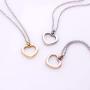 555Jewelry Womens Stainless Steel Small Heart Love Romantic Pendant Necklace