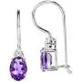 Silvershake Birthstone Gemstones 925 Sterling Silver Hook Earrings Silvershake Birthstone Gemstones 925 Sterling Silver Hook Earrings