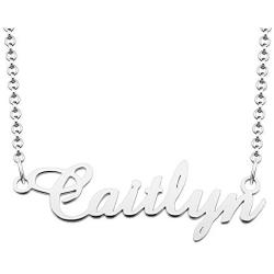 Cherris 925 Love Personalized Name Necklace Semi-Customized Monogram Necklace