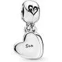 Pandora Jewelry Mother and Son Heart Split Dangle Sterling Silver Charm