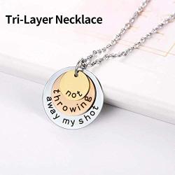 Queyuen Not Throwing Away My Shot Hamilton Musical Broadway Tri-Layer Necklace Inspiration Motivation Jewelry Theater Gift