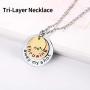 Queyuen Not Throwing Away My Shot Hamilton Musical Broadway Tri-Layer Necklace Inspiration Motivation Jewelry Theater Gift