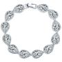 Syink Bridal Jewelry Set for Wedding Party Crystal CZ Zircon Earrings Bracelets Necklace Jewelry Set 3pcs Silver Tone