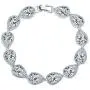 Syink Bridal Jewelry Set for Wedding Party Crystal CZ Zircon Earrings Bracelets Necklace Jewelry Set 3pcs Silver Tone