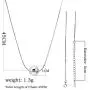 CISHOP Sterling Silver Ball Necklace Simple Polished Dot Pendant Necklace for Women CISHOP Sterling Silver Ball Necklace Simple Polished Dot Pendant Necklace for Women