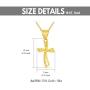 18K Real Yellow Gold Cross Necklace, Gold Diamond Cut Cross Pendant Jewelry Blessed Love Gifts for Her, 18 inch