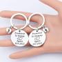 FUSTMW Promoted to Daddy/Mommy Again EST.2021 Gifts Pregnancy Announcement Keychain New Dad Gift Mama to be Mommy Jewelry
