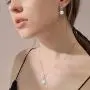 EleQueen 925 Sterling Silver CZ AAA Button Cream Freshwater Cultured Pearl Bridal Jewelry Necklace Earrings Set Ivory EleQueen 925 Sterling Silver CZ AAA Button Cream Freshwater Cultured Pearl Bridal Jewelry Necklace Earrings Set Ivory