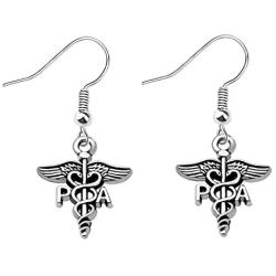 WUSUANED Physician Assistant PA Drop Dangle Earrings Medical Jewelry PA Graduation Gift For Doctor Nurse Medical Student