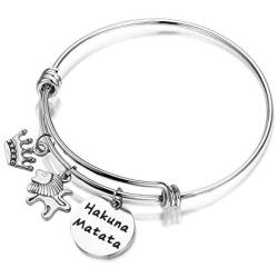 KUIYAI Hakuna Matata No Worries Macrame Bracelet Inspired Gift