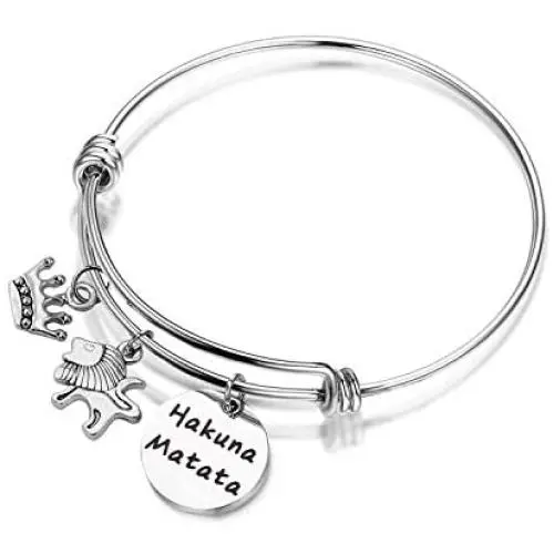 KUIYAI Hakuna Matata No Worries Macrame Bracelet Inspired Gift KUIYAI Hakuna Matata No Worries Macrame Bracelet Inspired Gift