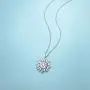 FANCIME White Gold Plated 925 Sterling Silver Blue/White CZ Cubic Zirconia Snowflake Pendant Necklace Stud Drop Dangle Earrings Set Gift For Women