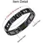 MOWOM Black Magnetic Stainless Steel Bracelet Bangle Cuff for Men Women Boys Girls Adjustable Magnets Carbon Fiber Jewelry Gift, Bundle with Free Link Removal Kit MOWOM Black Magnetic Stainless Steel Bracelet Bangle Cuff for Men Women Boys Girls Adjustable Magnets Carbon Fiber Jewelry Gift, Bundle with Free Link Removal Kit