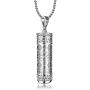 925 Sterling Silver ash necklace for loved ones ashes Urn Pendants Cremation Jewelry Keepsake Buddhism Pure Land Sect Necklace for Men Women Shurangama Mantra pendants with Chain and Gift Box