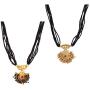 Efulgenz Indian Bollywood Traditional Gold Plated Ruby Emerald/Color CZ Stone Mangalsutra Pendant Necklace Jewelry with Chain for Women