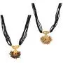 Efulgenz Indian Bollywood Traditional Gold Plated Ruby Emerald/Color CZ Stone Mangalsutra Pendant Necklace Jewelry with Chain for Women