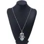 Eiffy Bohemian Hamsa Fatima Hand Necklace Pendants Colorful Rainbow Stone Beads Palm Long Sweater Chain Boho Jewelry for Women
