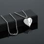 Elefezar Angel Wing Heart Pendant Necklace Keepsake Memorial Chain Jewelry for Women Mother