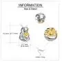 MONGAS Sloth Jewelry Gifts Sloth Sunflower Necklace 925 Sterling Silver Jewelry for Women