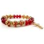 Nazareth Store Crystal Red Rosary Bracelet - Catholic Gift - Cross Bracelet - Crystals Bead Bracelet - Sacred Gift for Teen Girls Jewelry for Women & Men
