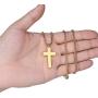REVEMCN Cross Urn Necklace for Ashes Stainless Steel Cross Pendant Necklace for Men Women 20-24 Inches Chain