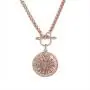 My Prime Gifts Snap Jewelry Rose Gold Toggle Rhinestone Halo Necklace 28'' Holds 18-20mm Snaps