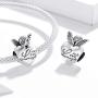 BAMOER 925 Sterling Silver Charms for Women Thanksgiving Angel Family Charm for Pandora Bracelets