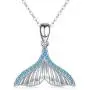 Sterling Silver Mermaid Tail Necklace with 5A Cubic Zirconia Fish Ocean Jewelry Good Luck Necklace for Women Sterling Silver Mermaid Tail Necklace with 5A Cubic Zirconia Fish Ocean Jewelry Good Luck Necklace for Women