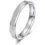 Unisex Comfort Fit Sterling Silver 3.5mm Sandblasted Finish Ring Patterned Wedding Band