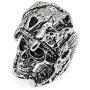 Mens Punk Silver Demon Skull Ring Vintage Heavy Gothic Biker Rings Metal Rock Biker Bands Fashion Jewelry for Men Boy