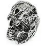 Mens Punk Silver Demon Skull Ring Vintage Heavy Gothic Biker Rings Metal Rock Biker Bands Fashion Jewelry for Men Boy