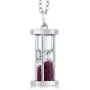 Gem Stone King 925 Sterling Silver Ruby Dust Hourglass Pendant Necklace For Women (0.75 Cttw with 18 Inch Silver Chain) Gem Stone King 925 Sterling Silver Ruby Dust Hourglass Pendant Necklace For Women (0.75 Cttw with 18 Inch Silver Chain)