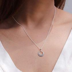 Boma Jewelry Sterling Silver Bohemian Crescent Moon Necklace, 18 Inches