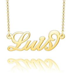 Moonlight Collections Sterling Silver Custom Name Necklace Luis Personalized Necklace