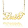 Moonlight Collections Sterling Silver Custom Name Necklace Luis Personalized Necklace