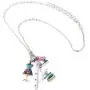 NEWEI Cute Enamel Alloy Tailor Tools Sewing Machine Scissors Pendant Necklace Collar Chain Fashion Jewelry for Women Girls Gift